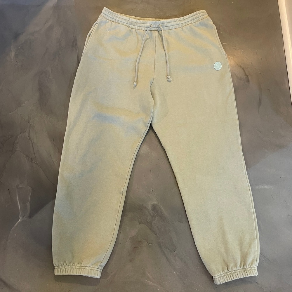 Victoria's Secret PINK Sage Green Fleece Jogger Sweatpants L Womens Athleisure